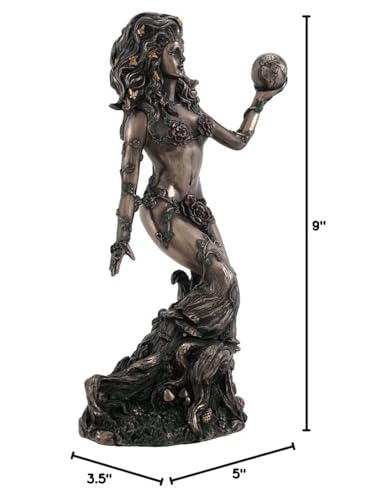 Estatua de la Diosa Gaia en Bronce Pulido miniatura 3