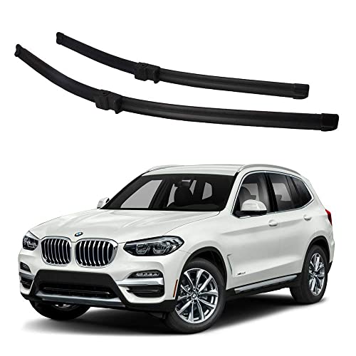 Image of Oshotto Frameless (O.E.M Type) Wiper Blades Compatible with BMW X3 Old (2010-2016) (24 inch / 19 inch)