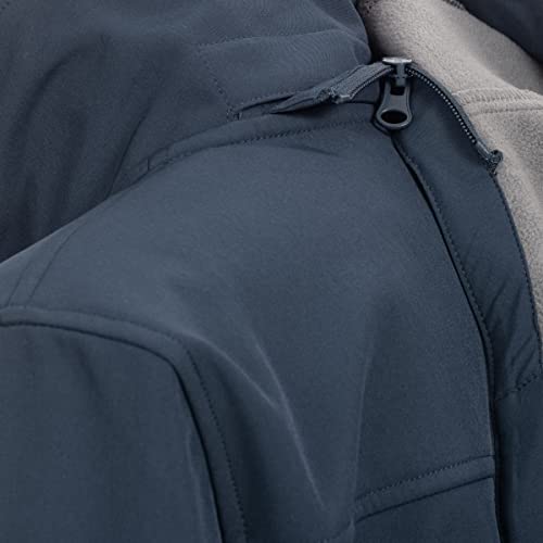 Ankerglut Damen Softshellmantel Kurzmantel mit Kapuze Gefüttert Übergangsjacke #ankerglutbrise Softshelljacke, Navy, 44