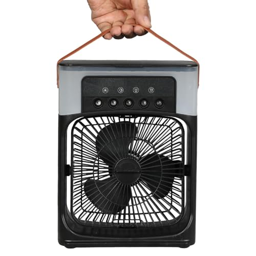 Portable Air Conditioner - Mini Air Cooler With 90° Oscillation, 3 Wind Speeds, 5 Spray Modes, Timer, 7-Color Night Light For Home, Office, Bedroom [Energy Class A+++] - 4