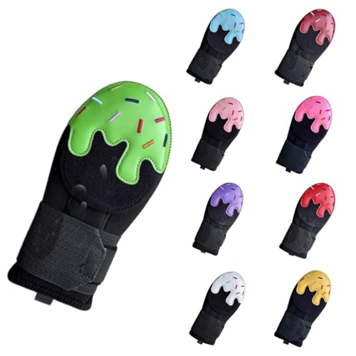 Baseball Sliding Mitt Universal Right or Left Hand Baseball Sliding Glove Sliding Mitt Youth & Adult Sizes,Neoprene,Adjustable Wrist Compression Strap (Green Icecream,Youth)