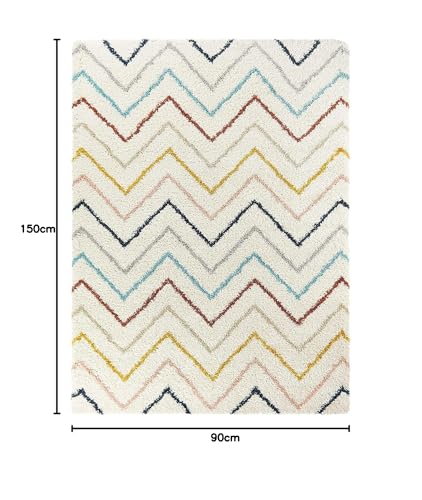 Image of Soft Modern Shag Area Rugs Fluffy Living Room Carpet Comfy Bedroom Home Decorate Floor Kids Playing Mat Size 3x5 Feet Color Multi M