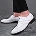 WUIWUIYU Men's Manmade Leather Lace-up Wedding Business Formal Dress Wingtips Brogue Shoes Oxfords White Size 10