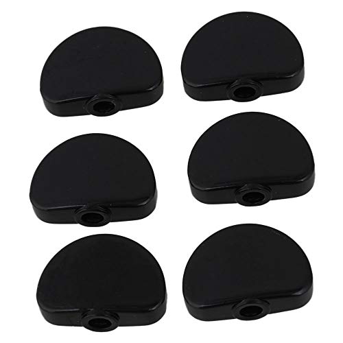 6 clavijas de afinación para guitarra, ovaladas, color negro