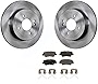 Transit Auto - Rear Disc Brake Rotors And Ceramic Pads Kit For Hyundai Accent Kia Rio K8T-102073