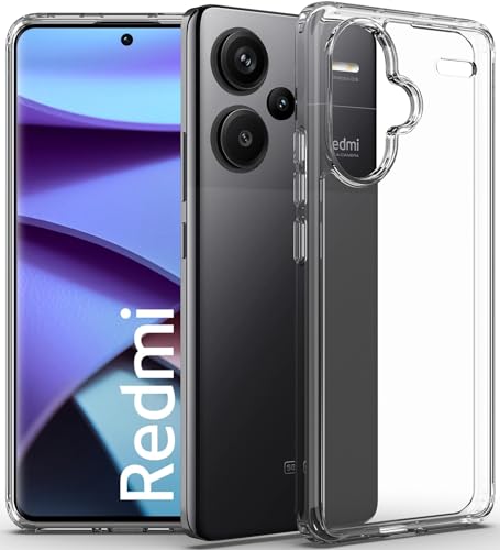 Image of KAPAVER Hybrid Crystal Clear Back Cover Case for Redmi Note 13 Pro Plus| Protective Shockproof Hard PC Soft Flexible TPU Cover