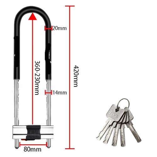 Extension de serrure de porte en verre U ModelB 42mm - 4