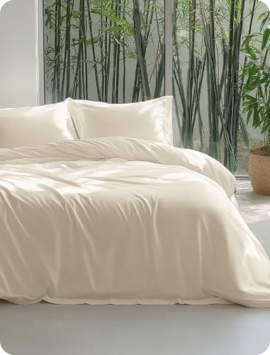 Image of Bedsure PureWoven Cooling Duvet Cover, Ideal for Hot Sleepers, Queen Size