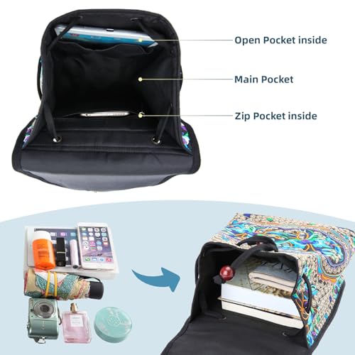 Goodhan Vintage Embroidered Women Backpack Ethnic Travel Handbag Shoulder Bag, 12x10x5 inch3