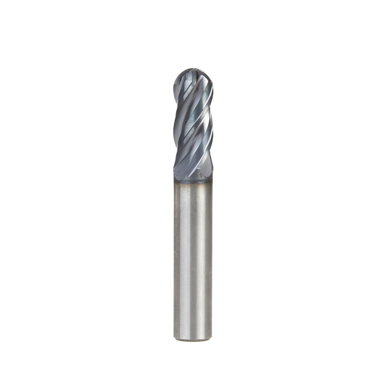 Amana Tool 51802 High Performance CNC Solid Carbide Variable Helix Spiral Ball Nose with AlTiN Coating 3/16 R x 3/8 Dia x 7/8 Cut Height x 3/8 Shank x 2-1/2 Inches Long Up-Cut 4-Flute End/Router Bit
