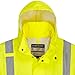 Portwest UH445 Men's Classic Raincoat Waterproof Hi Vis Reflective Long Rain Jacket ANSI Class 3 Yellow, X-Large