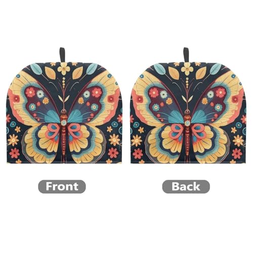 Image of ButterflyTea Cosy for Teapot Washable Tea Pot Cozy for Keeping Warm Black Cat Kettle Cover for Halloween Day Party Gifts,Dust Proof Breakfast Tea Pot Cover