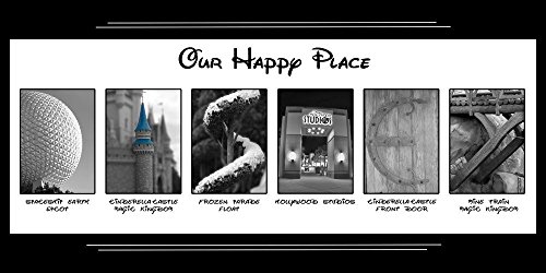 Our Happy Place - Walt Disney World Artwork - 10 x 20 - DISNEY images that resemble letters of the alphabet - Photos taken at Magic Kingdom, Epcot, and Disney's Hollywood Studios.