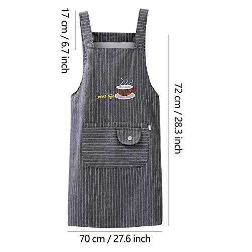 WDhomLT Apron with Extended Straps Oil Stain Resistant Apron Durable Quality Chef Apron with Large Pockets Clothing - Image 3