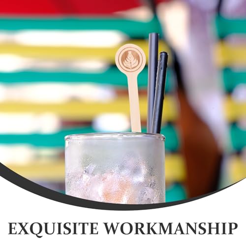 Miniatura 3 de Hoowiffy 100piezas Palillo De Madera Para Agitadores Envueltos Individualmente Palitos Para Mezclar Cócteles Y Bebidas Con Extremos Redondos Aptos Para Espresso Y Bebidas Calientes