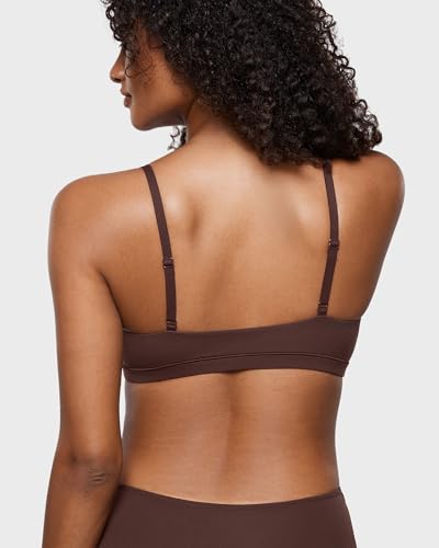Image of INLYRIC Women's Inbarely Plus Bralettes - No Underwire Unlined Support Soft Scoop Neck Cami Seamless Bralette