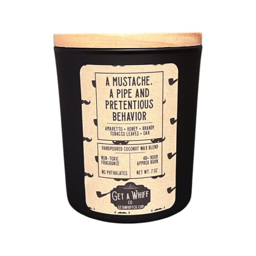 Whiskey & Tobacco Scented Candle | Non Toxic Candle | Wooden Wick Candle | Unique Candle | Jar Candle | Cool Candle #TOP2