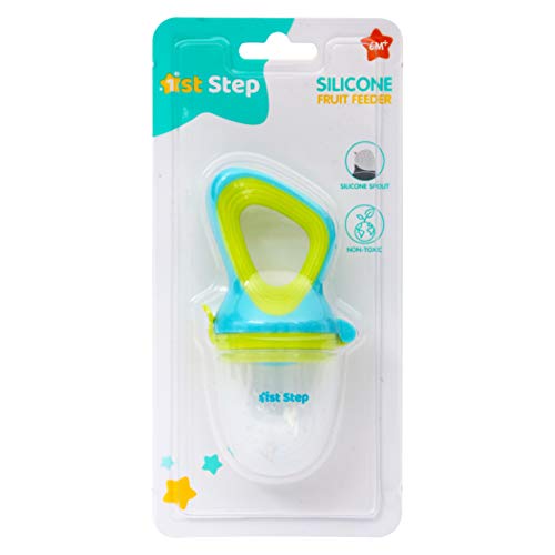 Image of 1st Step BPA Free Silicone Fruit and Food Nibbler and Feeder (Blue)