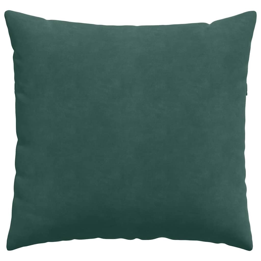 2er Set Sofakissen Dunkelgrün 45x45 cm aus Cordstoff