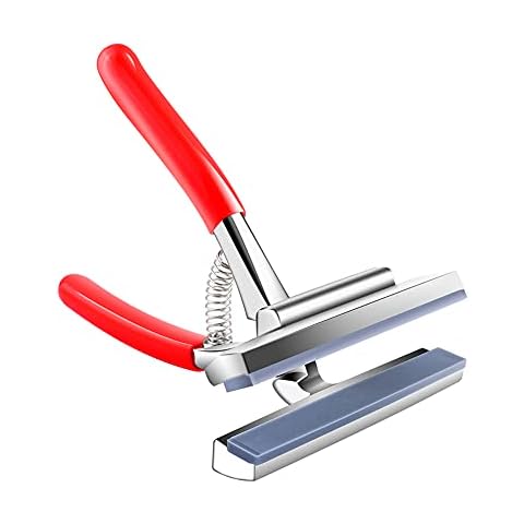 Alloy Canvas Pliers, 4.7inch Super Wide Jaw Art Tool, Canvas Stretching Helper, Stretcher Bars Artist Framing Tool for Canvas Stretcher Bars, Stretching Canvas, with Red Padded Spring Return Handle Cover