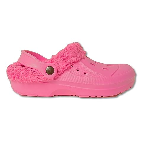The Essentials Wardrobe Girls TEW Fleece Lined Clogs - Pink - 10