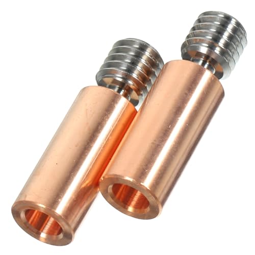 ULTECHNOVO Heat Break Throat Tube High Performance and Excellent Durability for 3d Printer Bi-metal 2pcs Golden Colour S