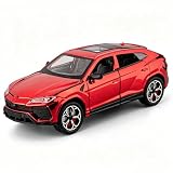 TGRCM-CZ 1:24 Scale Lamborghini Urus Die-Cast SUV Model Car with Pull-Back Function and Light & Sound Effects, an Ideal Choice for Collectors and Gift-Giving Red