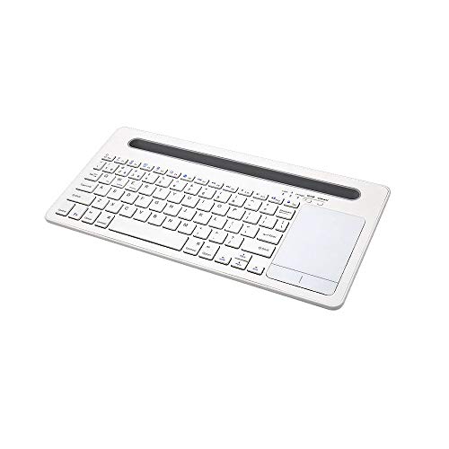 Teclado BT, Baugger Teclado BT com Touchpad Teclado recarregável sem fio com função de emparelhament