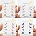WEISUYUUS 4 Pairs Fun Cartoon Dinosaur Earrings Stainless Steel Texture Ear Jewelry Fashion Ear Pin Suitable for Daily Party Use