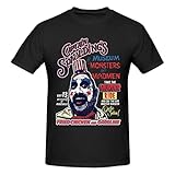 Captain Spaulding's Museum of Monsters Men's Graphic T-Shirt for Men, Humor Tee Tops, Short Sleeve Black X-Large