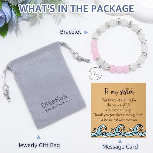 Image of Sisters Bracelets Jewelry Gift for Women Sister Gifts from Brother Bracelet Stretch Bead Sisters Bracelets for Women Sister Birthday Gift Jewelry Anniversary Christmas Valentines Gifts for Friends