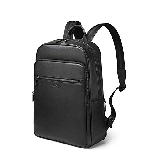 Mochila em Couro Legítimo William Polo a Prova D'água para Notebooks até 14 Polegadas Modelo Unique