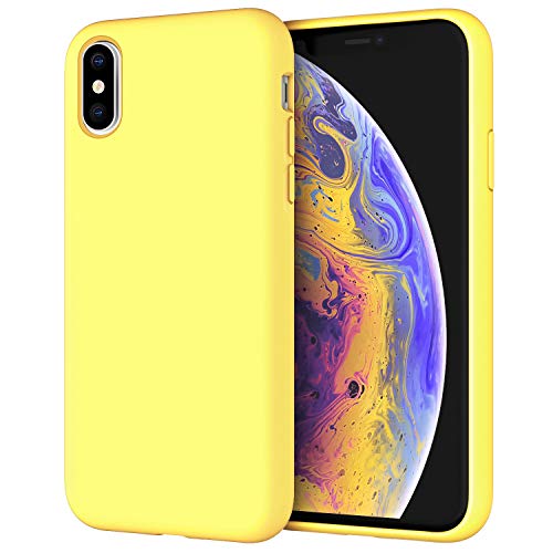 JETech Funda de Silicona Compatible iPhone X, iPhone XS, 5,8', Sedoso-Tacto Suave, Cubierta a Prueba de Golpes con Forro de Microfibra, Destello