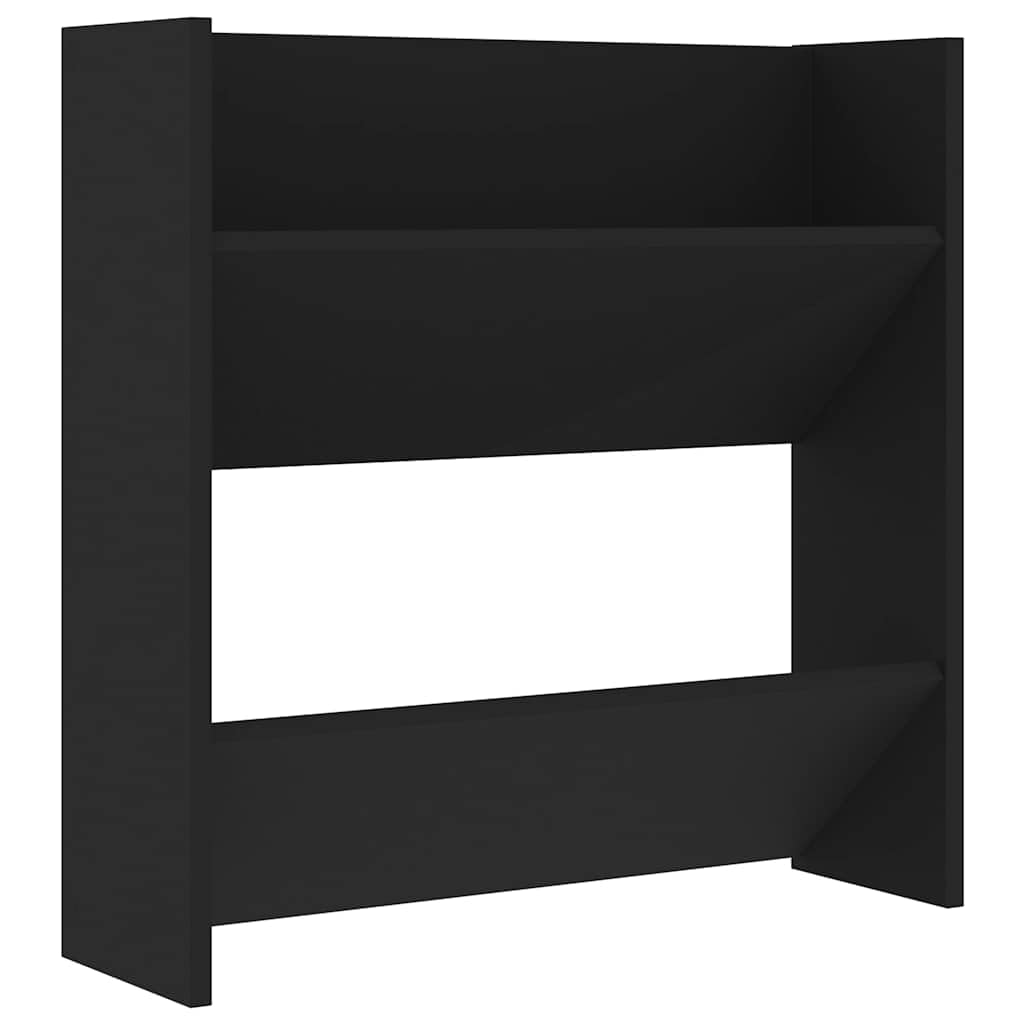 Wand-Schuhschränke 4 STK. Schwarz Holzwerkstoff 60x18x60 cm Schuhregal schmal platzsparend für Flur Diele Eingangsbereich mit 2 Kippböden und staubdichtem Organizer