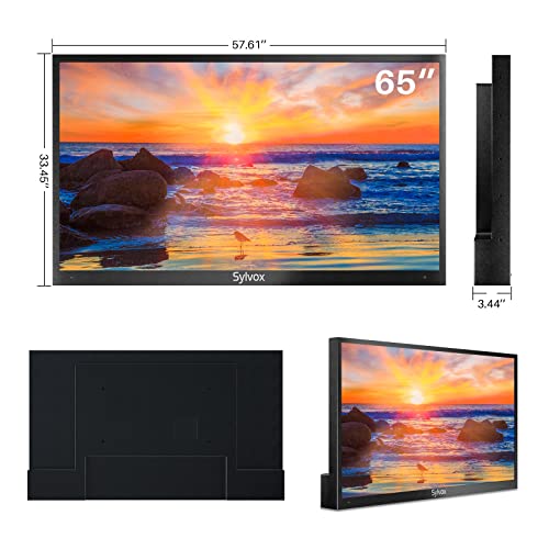 SYLVOX 65 Zoll Outdoor TV mit 4K UHD, 2000nit Helligkeit, IP55 Wasserdicht, Voice Assistabt, Draußen Smart Android Ferseher,Bildschirmspiegelung Sun Readable - Pool Pro – Bild 3
