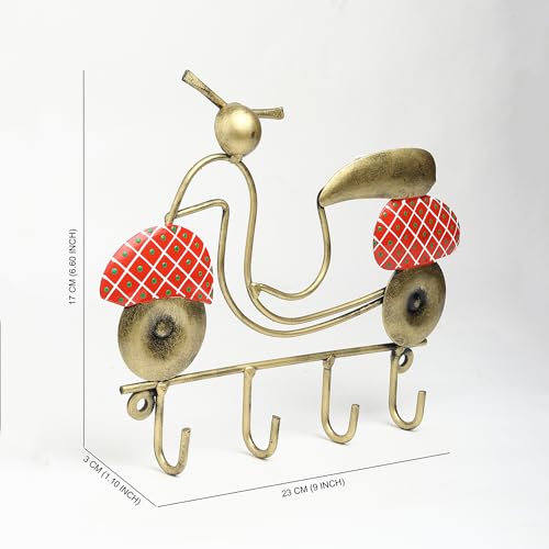 Image of Habere India-All the Cultures Fabricating India Keychain Stand | Keys Organizer | Key Hanger for Wall | Keychain Holder | Modern Key Holder for Wall (Pink)
