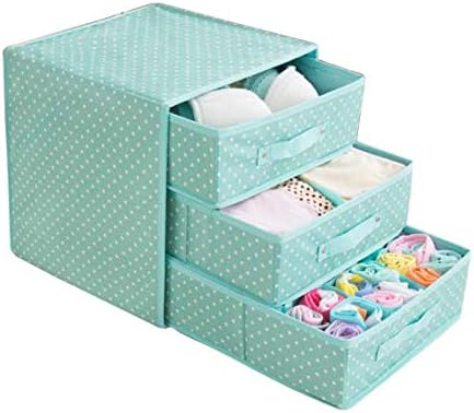 Wuyue Hua - Caja de almacenamiento, tela Oxford, sujetador de escritorio, ropa interior, calcetines, caja de almacenamiento, cajón tipo caja de