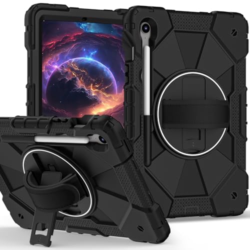 Coque Samsung Tab S10 FE 11 pouces 2025 antichoc en TPU noir SM-X520
