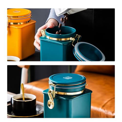 Recipiente hermético para café 1.1L azul miniatura 4