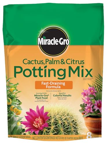 Miracle-Gro Cactus, Palm and Citrus Potting Mix, For Indoor or Outdoor Potted Plants, Great for...