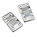 ZZHXSM 2PCS 44x27x5mm Silver Toolbox Suitcase Metal Hinges Butt Hinge for Mounting Drawer Box Jewellery Case Luggage Case