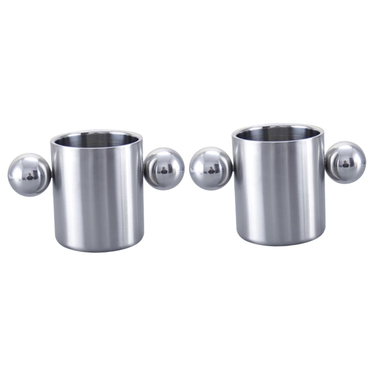 Abaodam 2 Stück Doppelwandiger Becher Aus Edelstahl Wanderwasserbecher Mit Camping Trinken Lager Tassen Kaffeetassen Wasserbecher Aus Edelstahl Trinkbecher Rostfreier Stahl