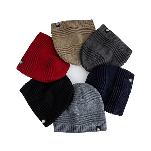 Gorro con forro de piel para paseos de invierno YUNYUN678 7