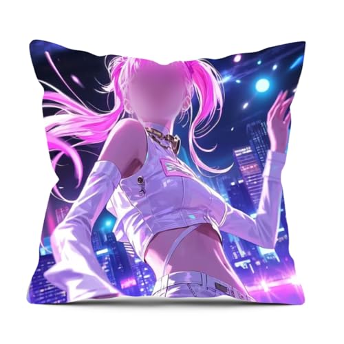 HIVTE Funda de Cojín Decorativa 45x45 cm, Funda Cuadrada de Dibujos Animados para...