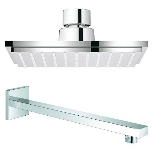GROHE Euphoria Cube , Brause-und Duschsysteme - Kopfbrause + Rainshower Brausearm , BUNDLE