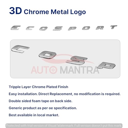 Image of Eco Sport Self Adhesive | Metal Sticker Logo Badge 3D Emblem Car Sticker