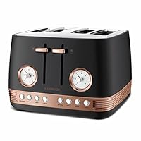 Kambrook Baroque 4 Slice Toaster, Matte Black (KTA745MTB2JAN1)