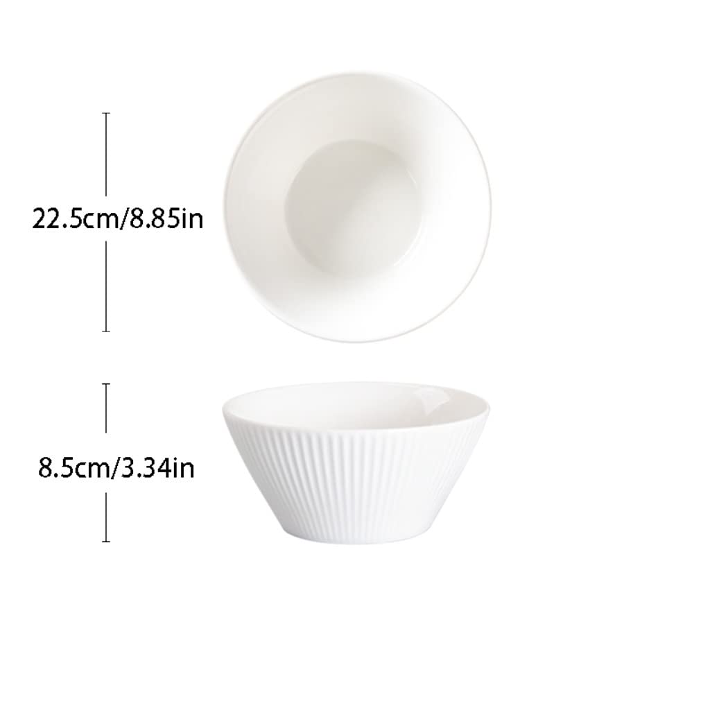 Miska do sałatek, ceramiczna zastawa stołowa, miska deserowa, miska do sałatki, makaronu błyskawicznego, miska na zupę, salon, stołowa, miska do warzyw, miska do serwowania sałatek (XL, 2 szt