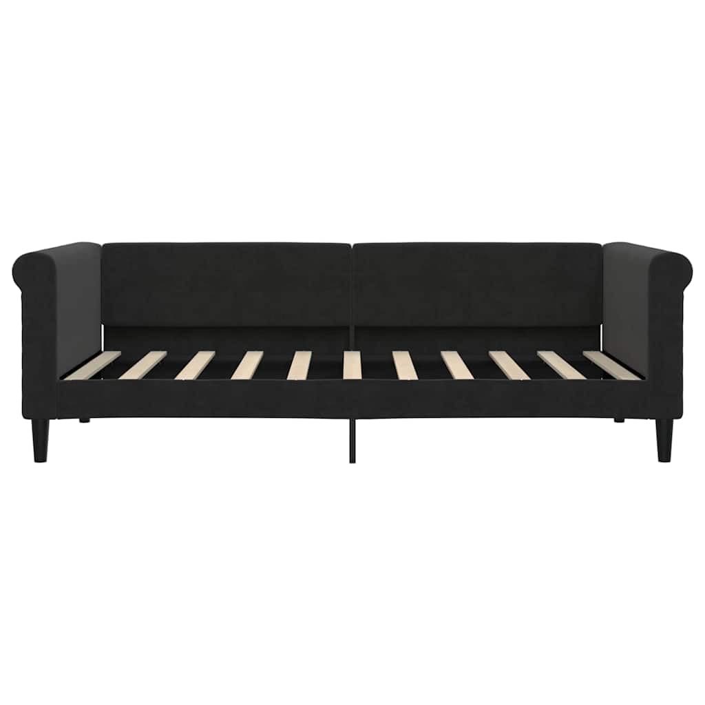 vidaXL Lit de Repos sans Matelas Noir 90x190 cm Velours