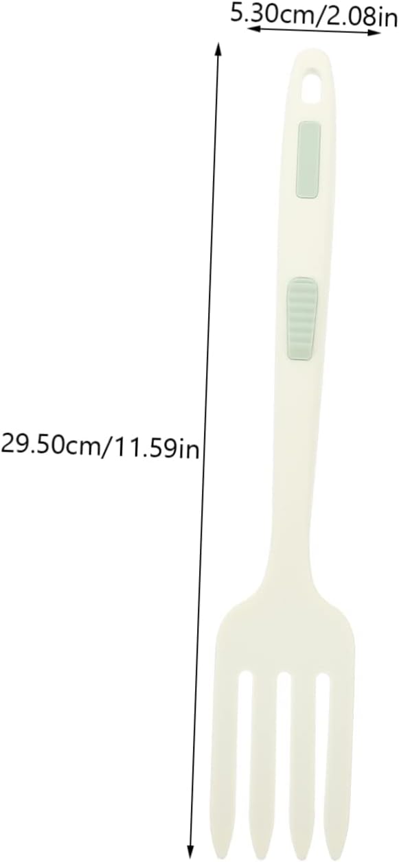 KICHOUSE 1pc Nonstick Silicone Fork Large Mixing Fork Spaghetti Pasta Kitchen Food Easy to Clean